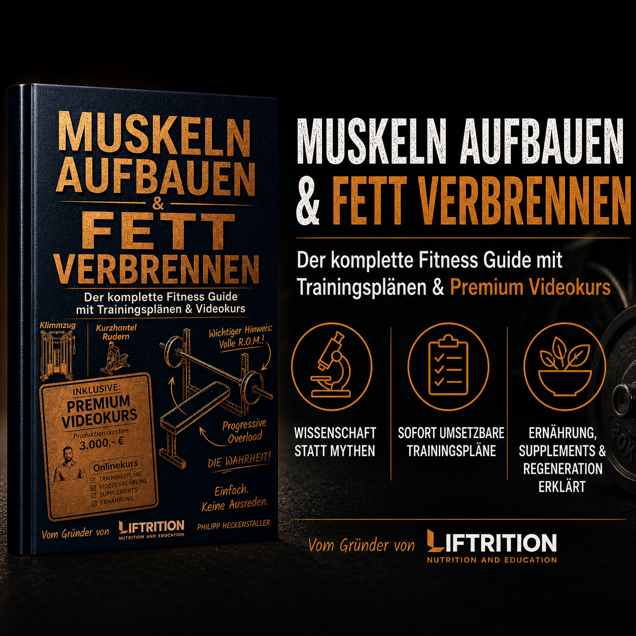 Übersicht: Wissenschaft statt Mythen, sofort umsetzbare Trainingspläne, Ernährung und Supplements erklärt.